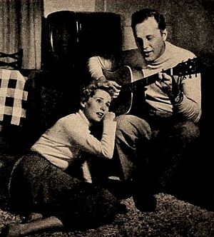 Susan Douglas and Jan Rubeš singing Czech folk songs, 1953