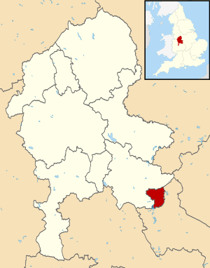 Tamworth shown within Staffordshire
