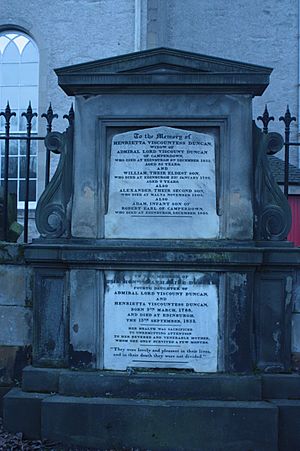 The grave of Admiral Duncan's family, Canongate Kirkyard, Edinburgh
