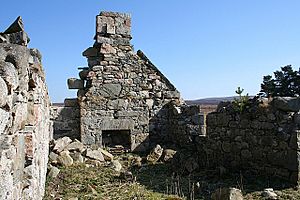 The hearth remains in the Glenmore derelict cottage. - geograph.org.uk - 376923