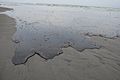 Thick Oil Washes Ashore