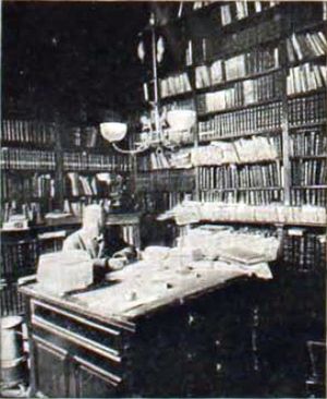 Toribio Medina en su biblioteca