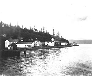 Union City on Hood Canal as seen from the water (CURTIS 1571)