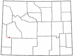 Location of Calpet, Wyoming
