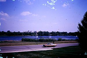 Wascana Lake from the Legislative building in the 70s