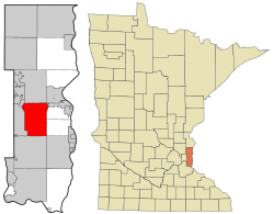 Location of the city of Lake Elmowithin Washington County, Minnesota