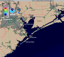 1900 Galveston hurricane path and storm surge