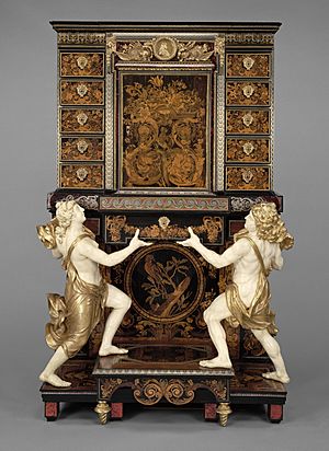 A cabinet-on-stand attributed to André-Charles Boulle at the Getty Museum