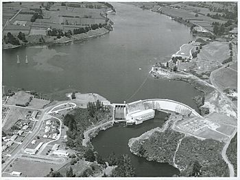 Aerial View of Karapiro Hydro Power Station