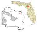 Alachua County Florida Incorporated and Unincorporated areas Waldo Highlighted