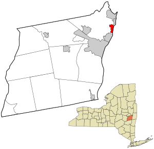 Location in Albany County and the state of New York.