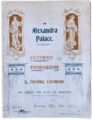 Alexandra Palace Souvenir Programme of the Opening Ceremony