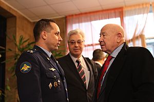 Anton Shkaplerov and Alexei Leonov October 2011