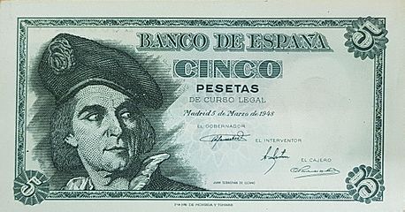 Banco de españa - 5 pesetas - 1948