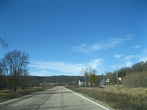 Entering Barnum from the south on WIS 131