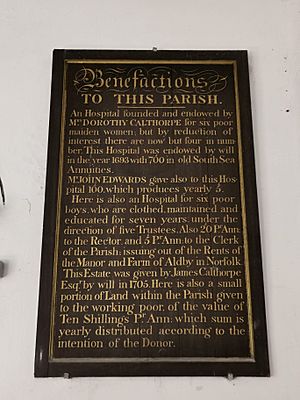 Benefactors plaque, Ampton, Suffolk