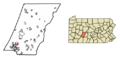 Cambria County Pennsylvania Incorporated and Unincorporated areas East Conemaugh Highlighted