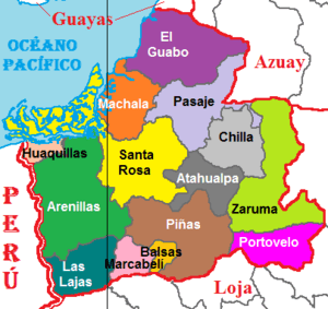 Cantons of El Oro Province
