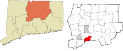 Rocky Hill's location within the Capitol Planning Region and the state of Connecticut