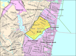 Census Bureau map of Brielle, New Jersey
