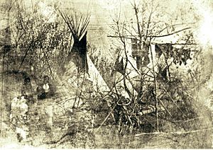 Cheyenne Village at Big Timbers 1853