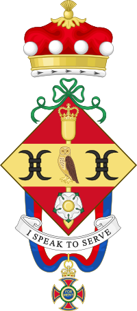 Coat of Arms of Betty Boothroyd, The Baroness Boothroyd (2005–2023).svg