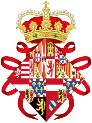 Coat of Arms of Infanta Isabella of Spain as Governor Monarch of the Low Countries