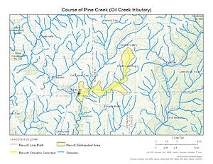 Course of Pine Creek (Oil Creek tributary)