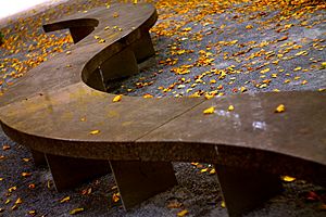 Curvy autumn bench