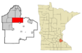 Dakota County Minnesota Incorporated and Unincorporated areas Rosemount Highlighted