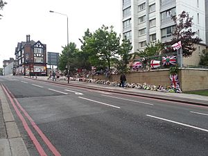 Drummer Lee Rigby flowers at Woolwich on the 30 May 2013