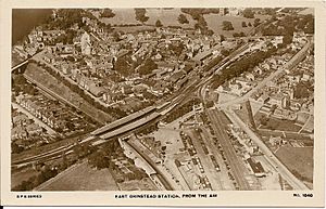 East Grinstead station (aerial view)