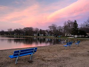 Emmetsburg, Iowa - Five Island Lake at sunset