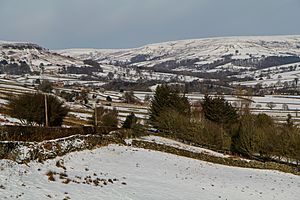 Farndale winter scene from Daleside Road