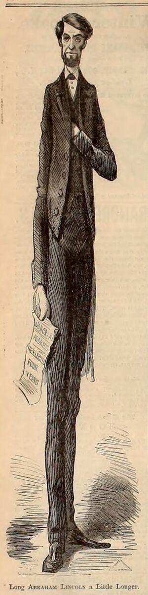 Frank Bellew caricature of Lincoln following his 1864 reelection