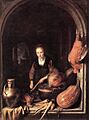 Gerard Dou - Woman Peeling Carrot - WGA06634