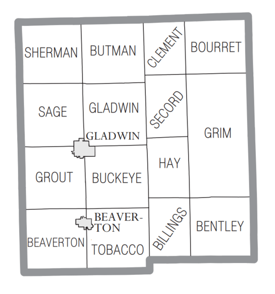 Image: Gladwin County, Mi Census Map