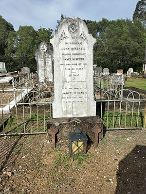 Grave of John McKenzie in Dayboro Cemetery, Queensland. 2024