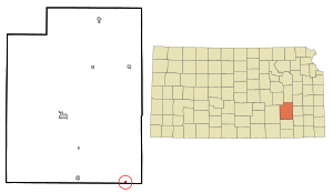 Location within Greenwood County and Kansas