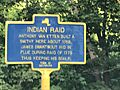 Historic marker on Neversink Drive re attack on Van Etten house 1779
