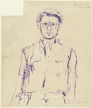 In the Jungle - Self Portrait, Konyu, Thailand Jungle, July 1943 Art.IWMART1574776