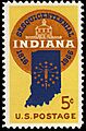 Indiana statehood 1966 U.S. stamp.1
