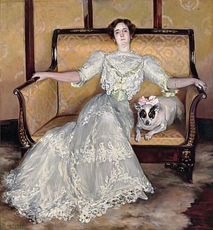 JVP 1905 Retrato de dama con perro