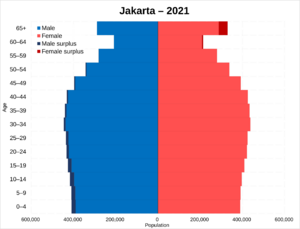 Jakarta population pyramid