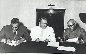 Jawaharlal Nehru, Nasser and Tito at the Conference of Non-Aligned Nations held in Belgrade