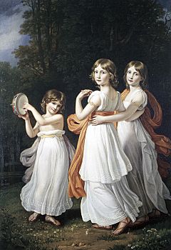 Joseph Karl Stieler - Portrait of the youngest daughters of Maximilian I of Bavaria (Sophie, Marie, and Ludovika)