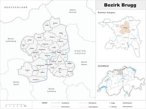 Karte Bezirk Brugg 2007
