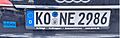 Kone licence plate