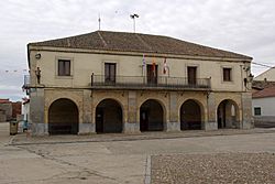 Town Hall in Labajos. Segovia, Spain.