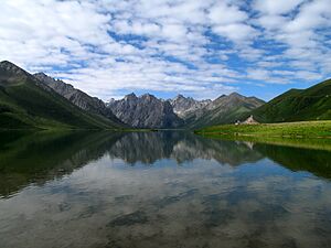 Lake Ximencuo on the Tibetan Plateau